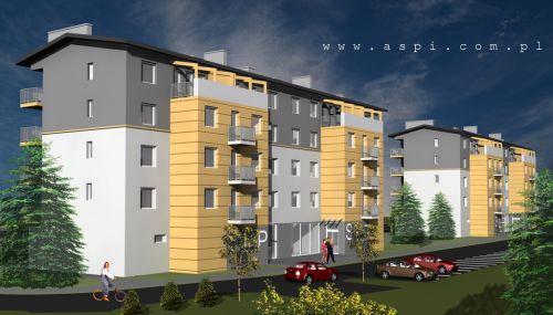 Budynki mieszkaniowe, wielorodzinne z usługami. - aspi - Kosztorysy, specyfikacje techniczne,  bhp, p.poż., analizy